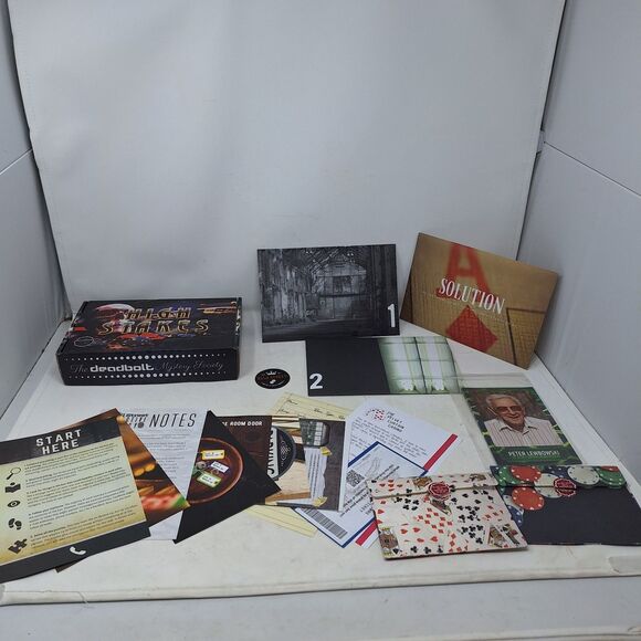 Deadbolt Mystery Society High Stakes Murder Mystery Puzzle Game Boxed Set - Picture 1 of 9